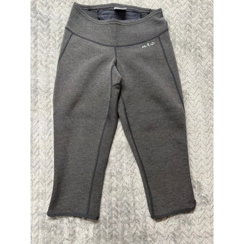 NRS HydroSkin 0.5 Capri Pants Womens Medium Gray Neoprene Kayak Paddleboard 0531